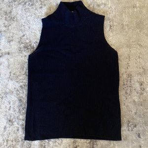 100% Navy Cashmere Top
